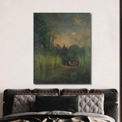Crepuscolo Tra I Cespugli Alexandria Bay George Inness gin22 quadro stampato su tela