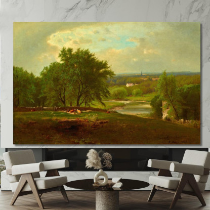 Englewood New Jersey George Inness gin26 quadro stampato su tela