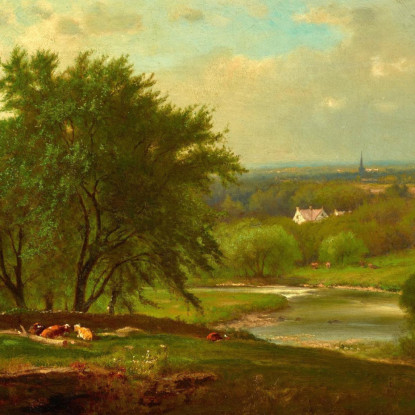 Englewood New Jersey George Inness gin26 quadro stampato su tela