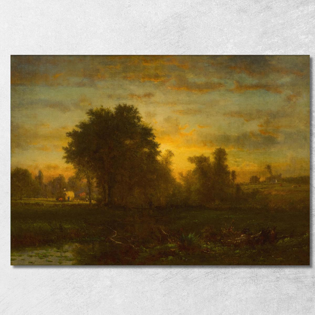 Fattoria Al Tramonto George Inness gin29 quadro stampato su tela