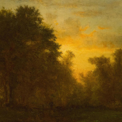 Fattoria Al Tramonto George Inness gin29 quadro stampato su tela