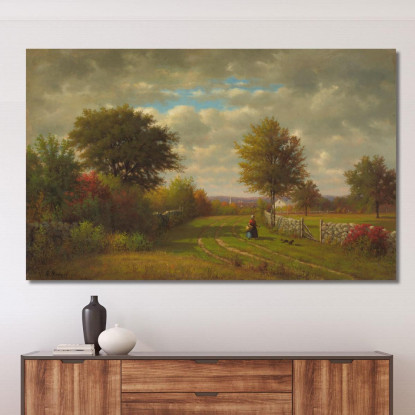 Andando Al Mercato George Inness gin32 quadro stampato su tela