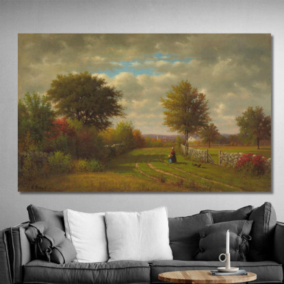 Andando Al Mercato George Inness gin32 quadro stampato su tela