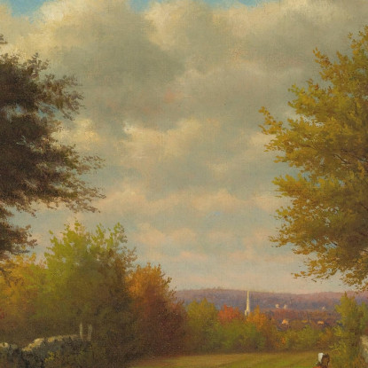 Andando Al Mercato George Inness gin32 quadro stampato su tela