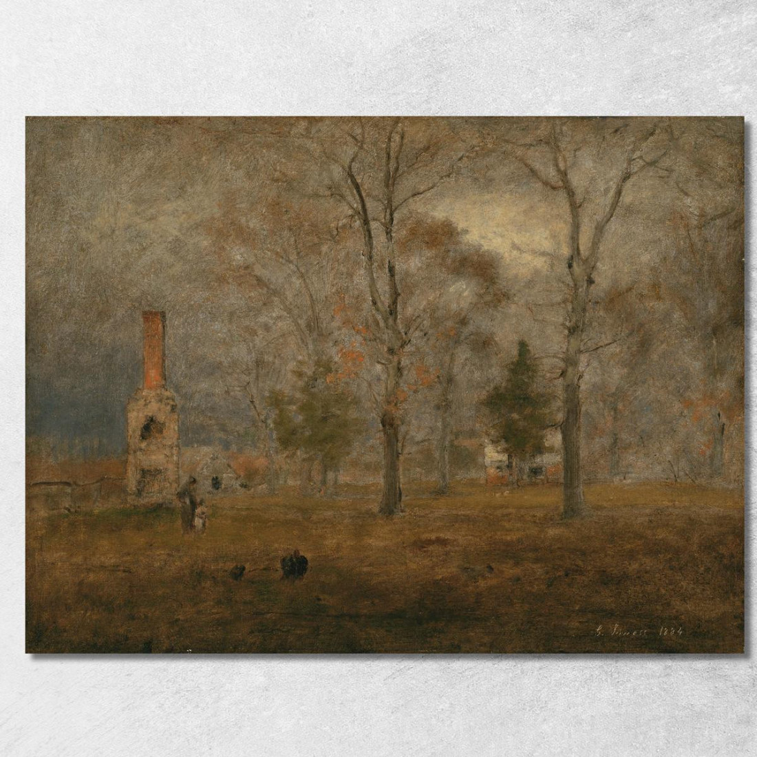 Giorno Grigio A Goochland George Inness gin33 quadro stampato su tela