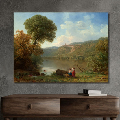 Lago Nemi George Inness gin44 quadro stampato su tela