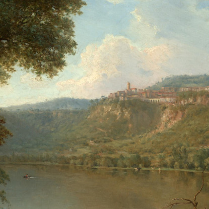 Lago Nemi George Inness gin44 quadro stampato su tela