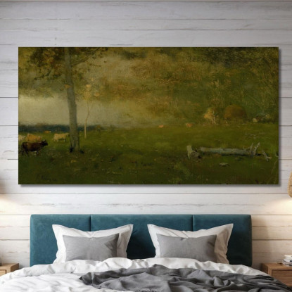 Paesaggio: Bestiame Nella Tempesta George Inness gin45 quadro stampato su tela
