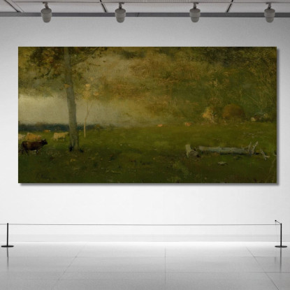 Paesaggio: Bestiame Nella Tempesta George Inness gin45 quadro stampato su tela