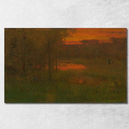 Paesaggio Al Tramonto George Inness gin55 quadro stampato su tela