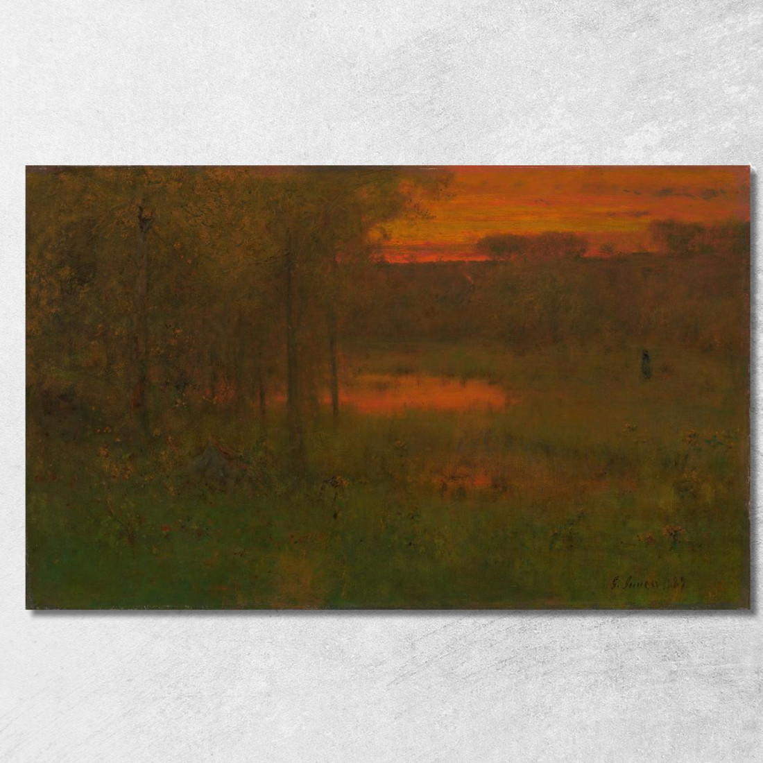 Paesaggio Al Tramonto George Inness gin55 quadro stampato su tela