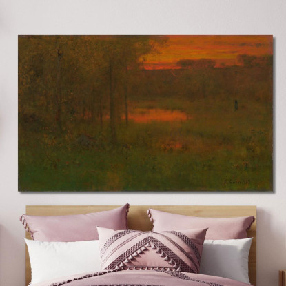 Paesaggio Al Tramonto George Inness gin55 quadro stampato su tela