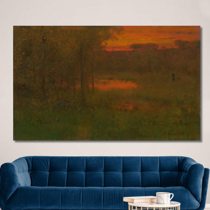 Paesaggio Al Tramonto George Inness gin55 quadro stampato su tela