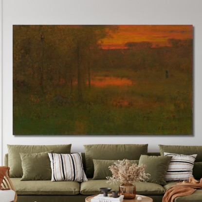 Paesaggio Al Tramonto George Inness gin55 quadro stampato su tela