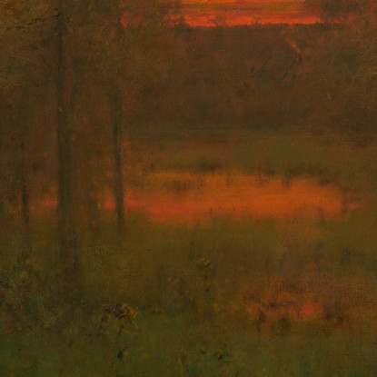 Paesaggio Al Tramonto George Inness gin55 quadro stampato su tela