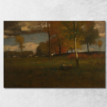 Vicino Al Villaggio Ottobre George Inness gin66 quadro stampato su tela