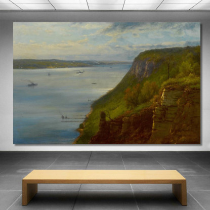 Palisades Sull'Hudson George Inness gin73 quadro stampato su tela