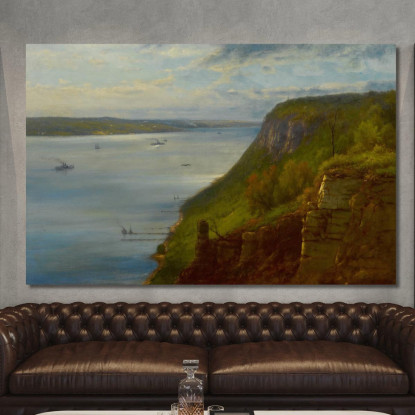 Palisades Sull'Hudson George Inness gin73 quadro stampato su tela