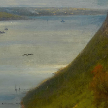Palisades Sull'Hudson George Inness gin73 quadro stampato su tela
