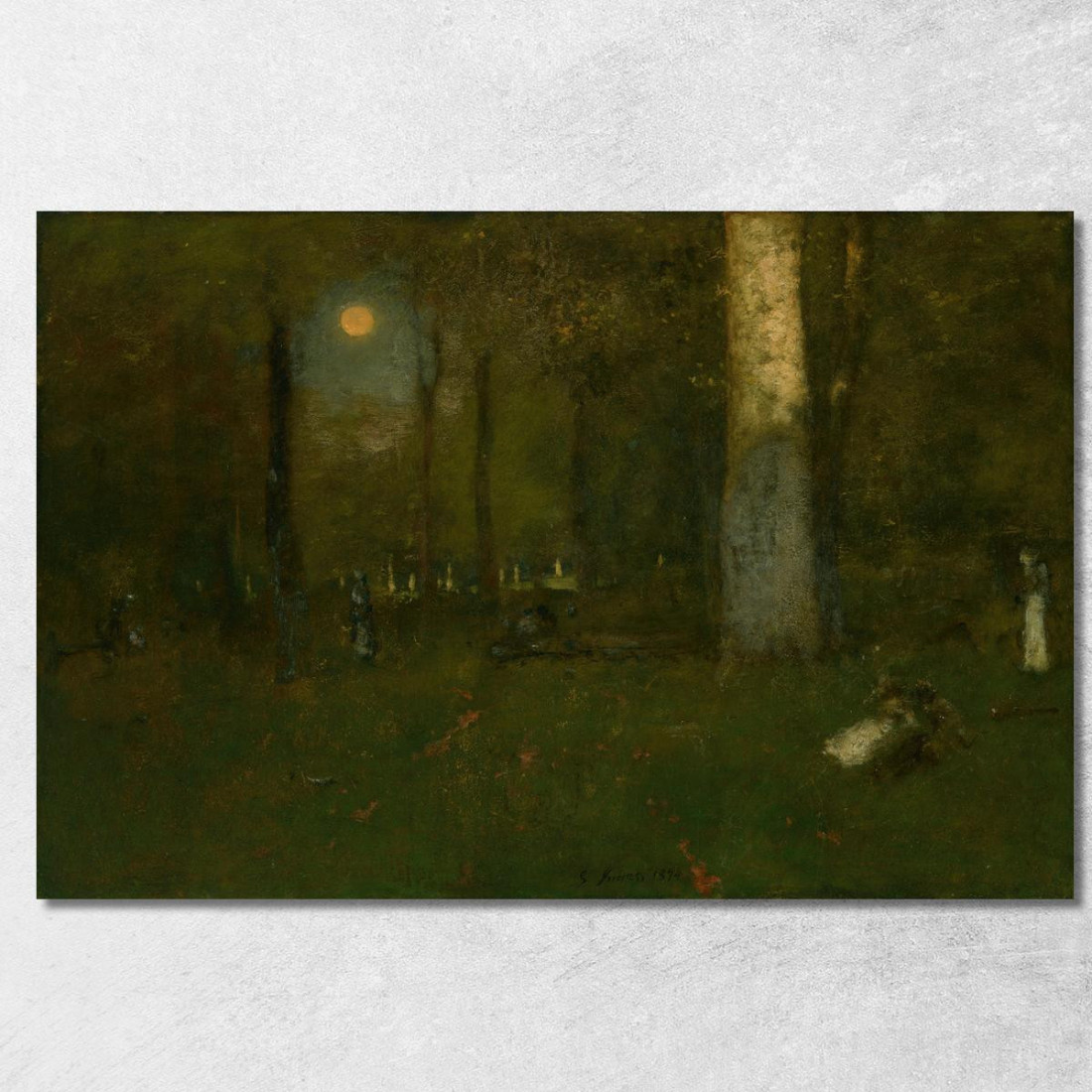 Picnic Nei Boschi Montclair New Jersey George Inness gin76 quadro stampato su tela