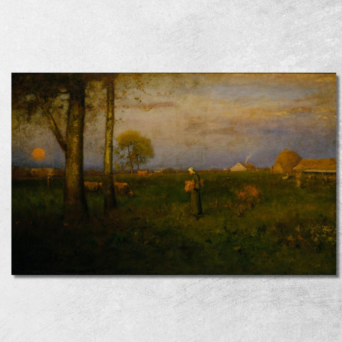 Tramonto George Inness gin83 quadro stampato su tela