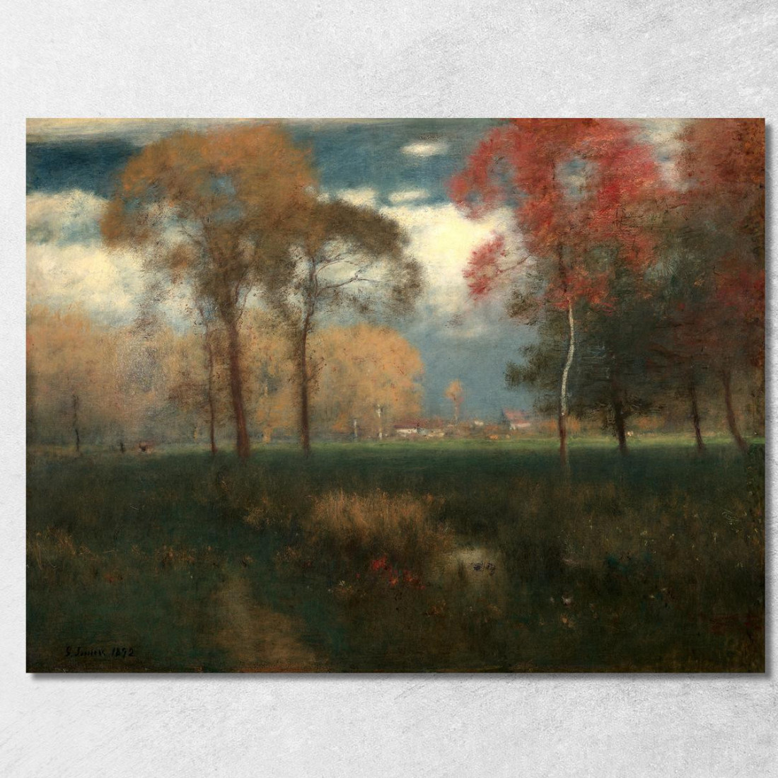 Giornata Autunnale Soleggiata George Inness gin84 quadro stampato su tela