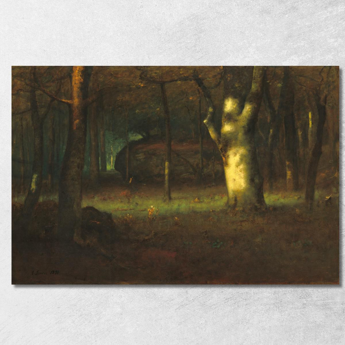 Tramonto Nei Boschi George Inness gin86 quadro stampato su tela