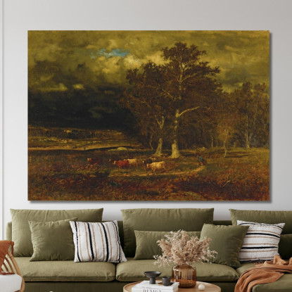 La Tempesta In Arrivo George Inness gin88 quadro stampato su tela