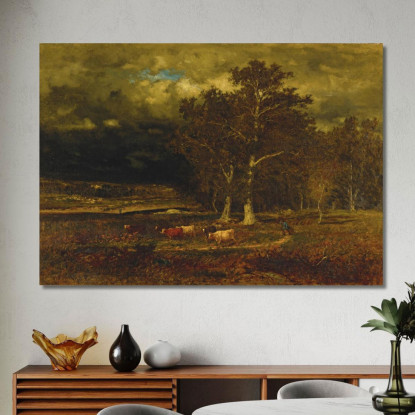 La Tempesta In Arrivo George Inness gin88 quadro stampato su tela