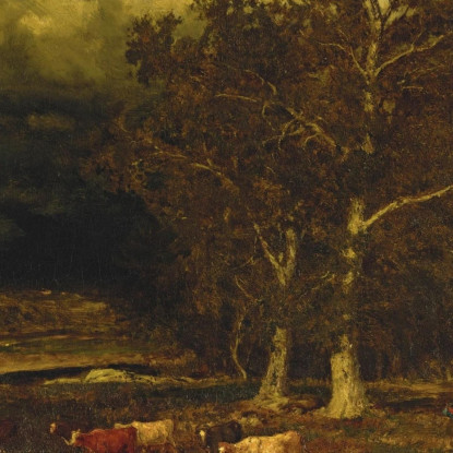 La Tempesta In Arrivo George Inness gin88 quadro stampato su tela