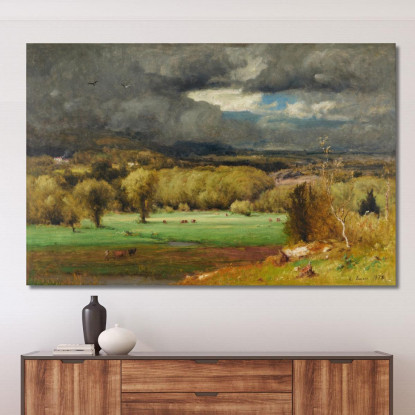 La Tempesta Imminente George Inness gin89 quadro stampato su tela