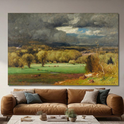 La Tempesta Imminente George Inness gin89 quadro stampato su tela