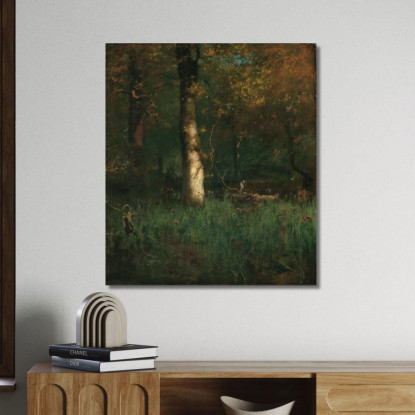 La Dimora Dell'Airone 2 George Inness gin92 quadro stampato su tela