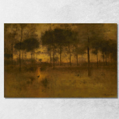 La Dimora Dell'Airone George Inness gin93 quadro stampato su tela