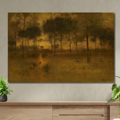 La Dimora Dell'Airone George Inness gin93 quadro stampato su tela