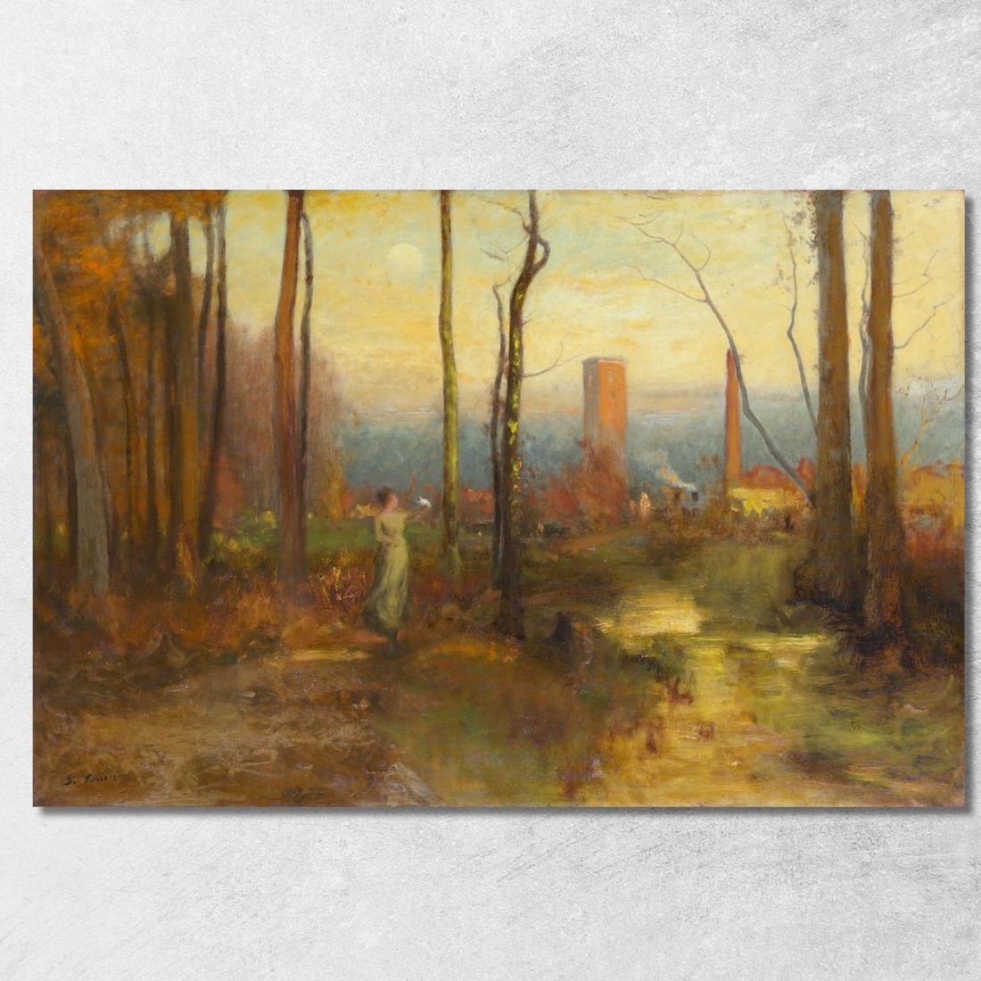Il Ruscello Del Mulino Montclair New Jersey George Inness gin97 quadro stampato su tela