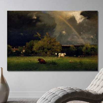 L'Arcobaleno George Inness gin99 quadro stampato su tela