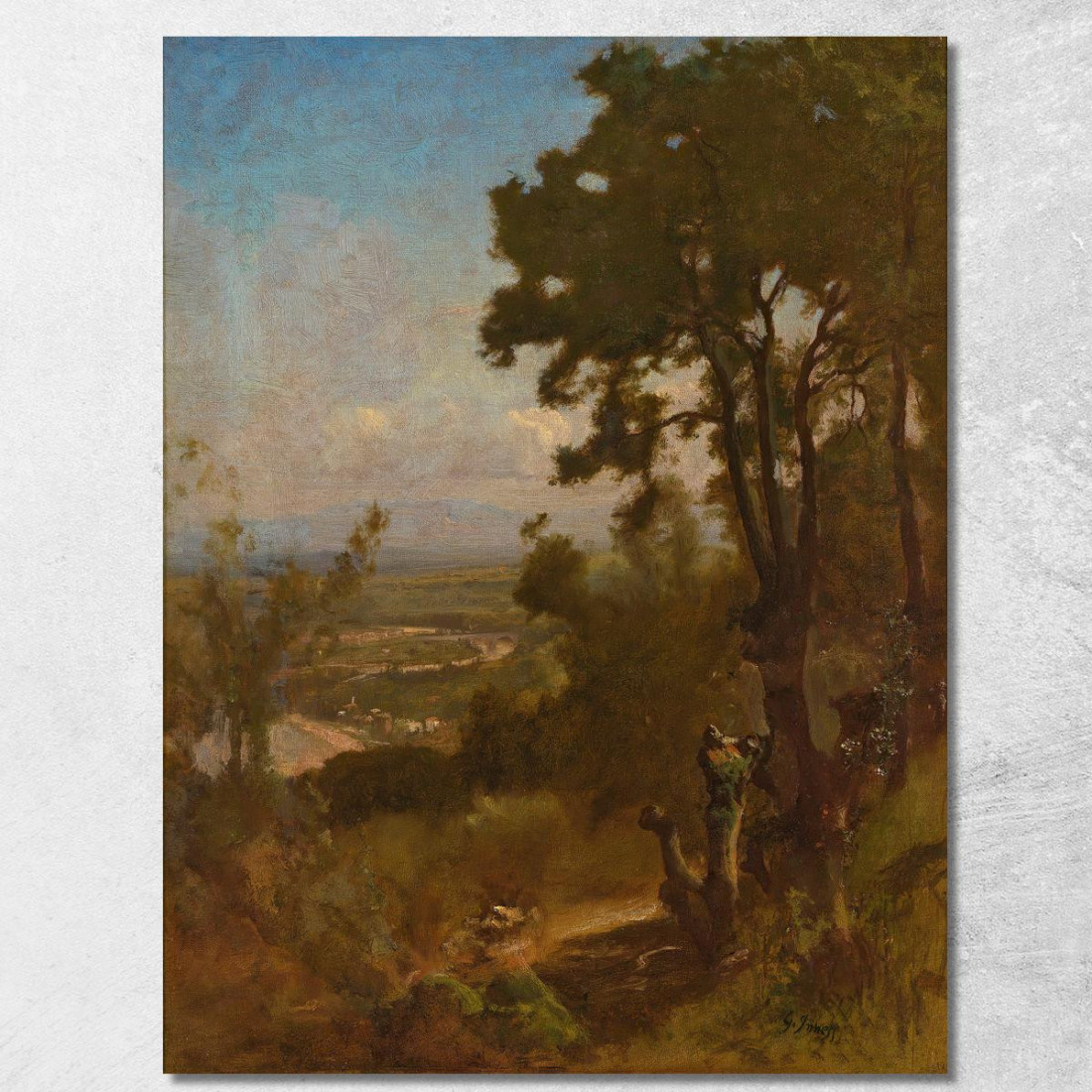 Valle Vicino A Perugia George Inness gin108 quadro stampato su tela