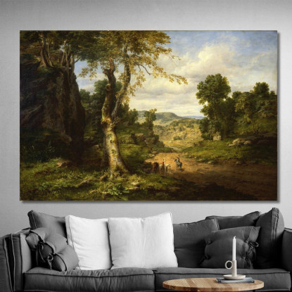 Veduta Nella Contea Di Berkshire Massachusetts Dopo Una Tempesta Di Settembre George Inness gin109 quadro stampato su tela