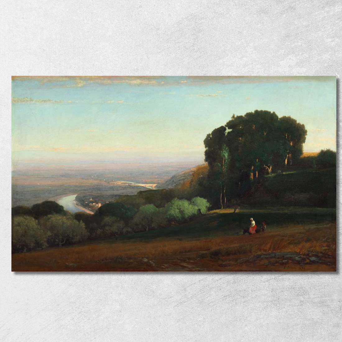 Veduta Del Tevere Vicino A Perugia George Inness gin110 quadro stampato su tela