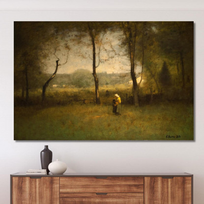 Raccoglitori Di Legna Un Pomeriggio Autunnale George Inness gin111 quadro stampato su tela