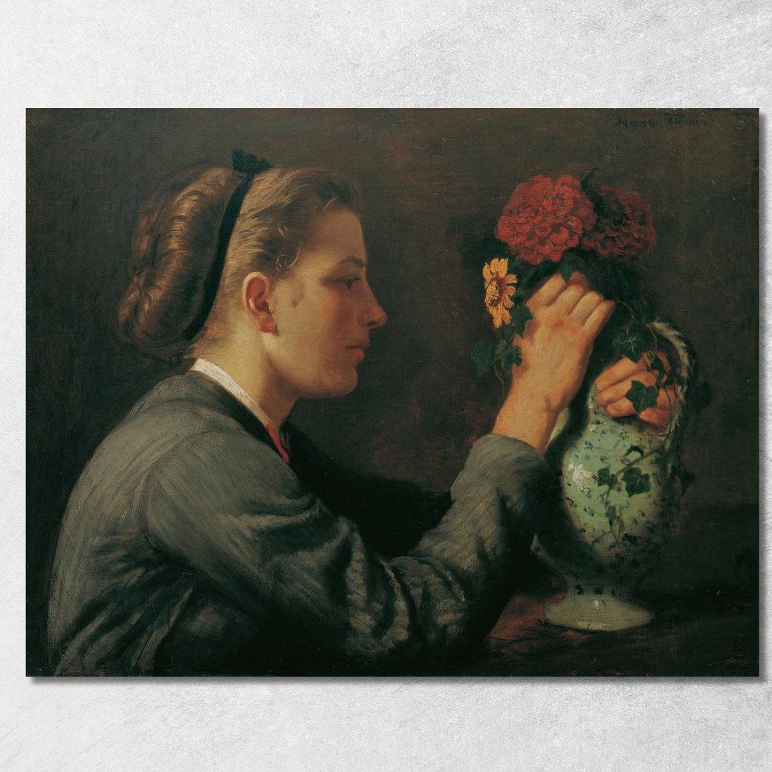 Agathe Thoma La Sorella Dell'Artista Hans Thoma hth4 quadro stampato su tela
