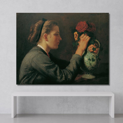 Agathe Thoma La Sorella Dell'Artista Hans Thoma hth4 quadro stampato su tela