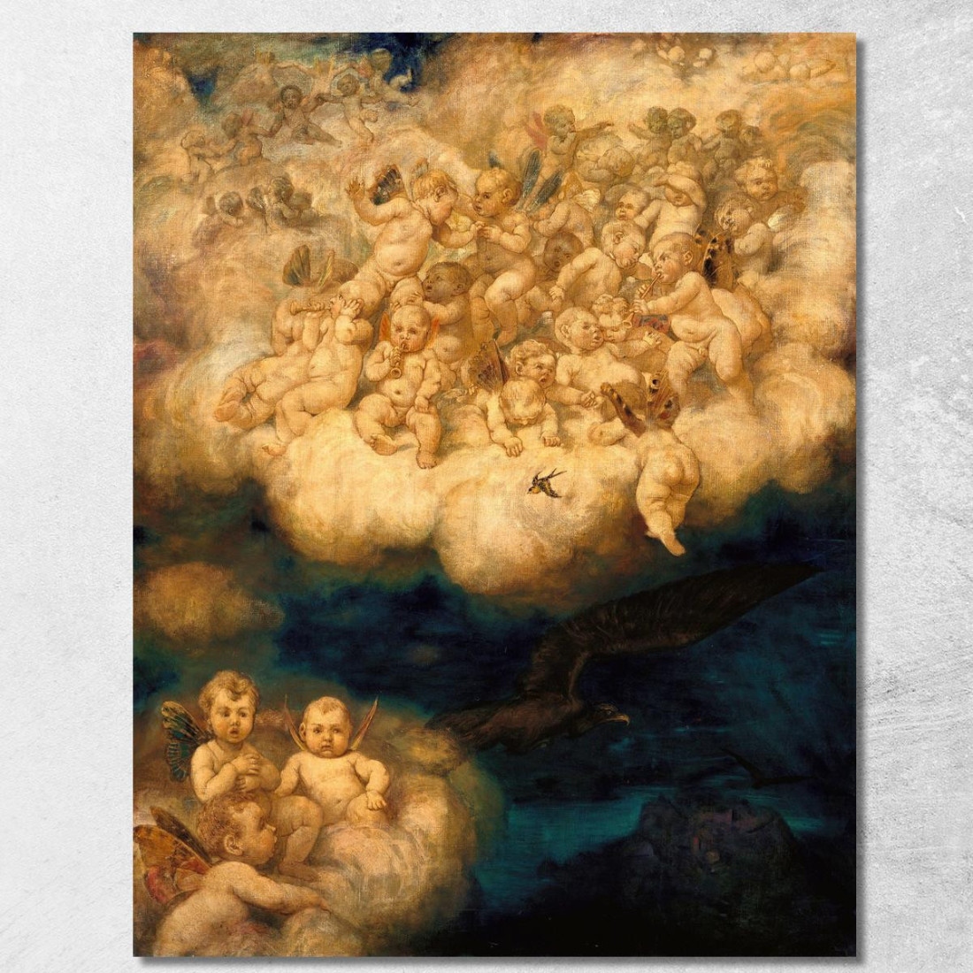 Nuvola Di Angeli Hans Thoma hth22 quadro stampato su tela