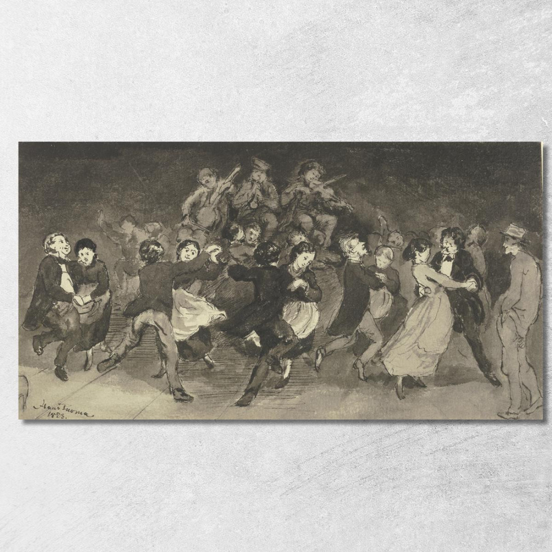 Coppie Che Ballano In Una Locanda Hans Thoma hth23 quadro stampato su tela