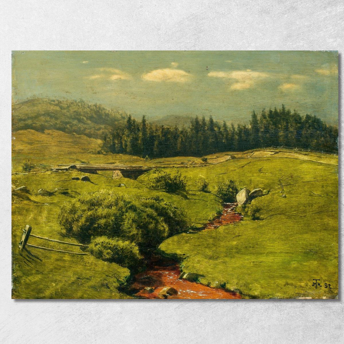 Il Ruscello Marrone Hans Thoma hth26 quadro stampato su tela