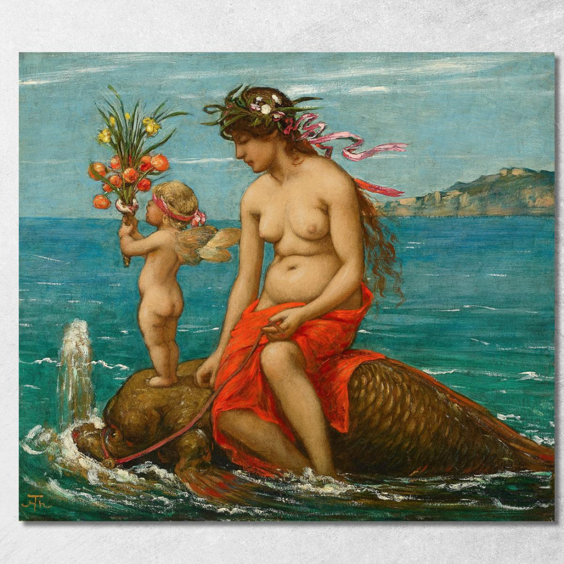 Attraverso Le Onde Hans Thoma hth30 quadro stampato su tela
