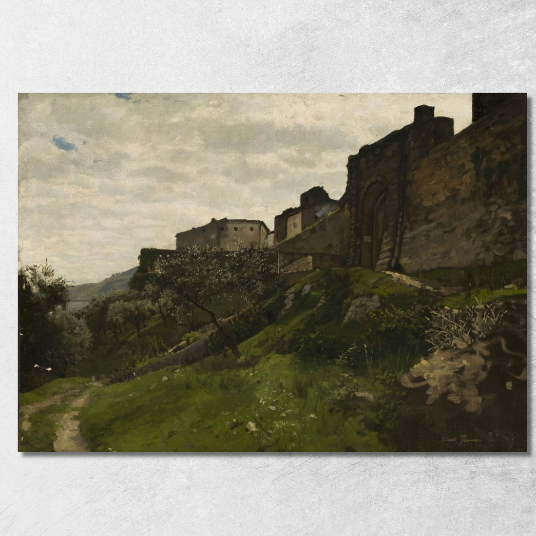 Frammento Di Mura Difensive Hans Thoma hth39 quadro stampato su tela