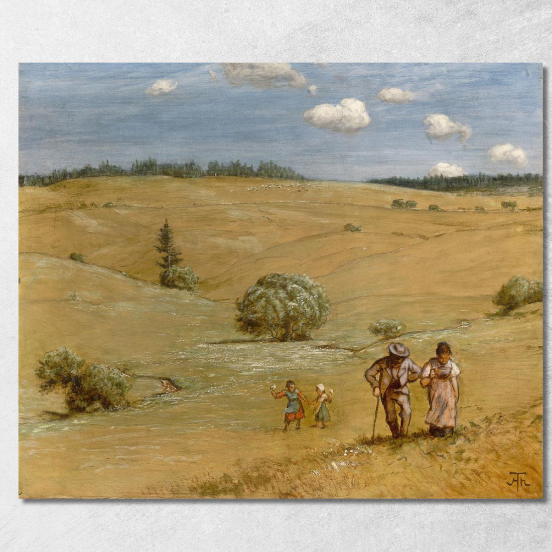 Paesaggio Collinare Hans Thoma hth41 quadro stampato su tela