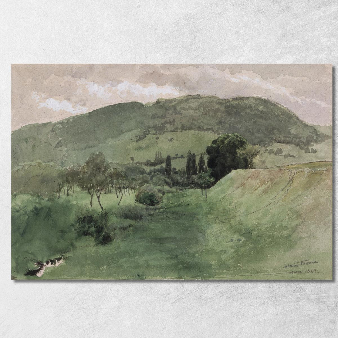 Paesaggio Nella Foresta Nera 2 Hans Thoma hth46 quadro stampato su tela